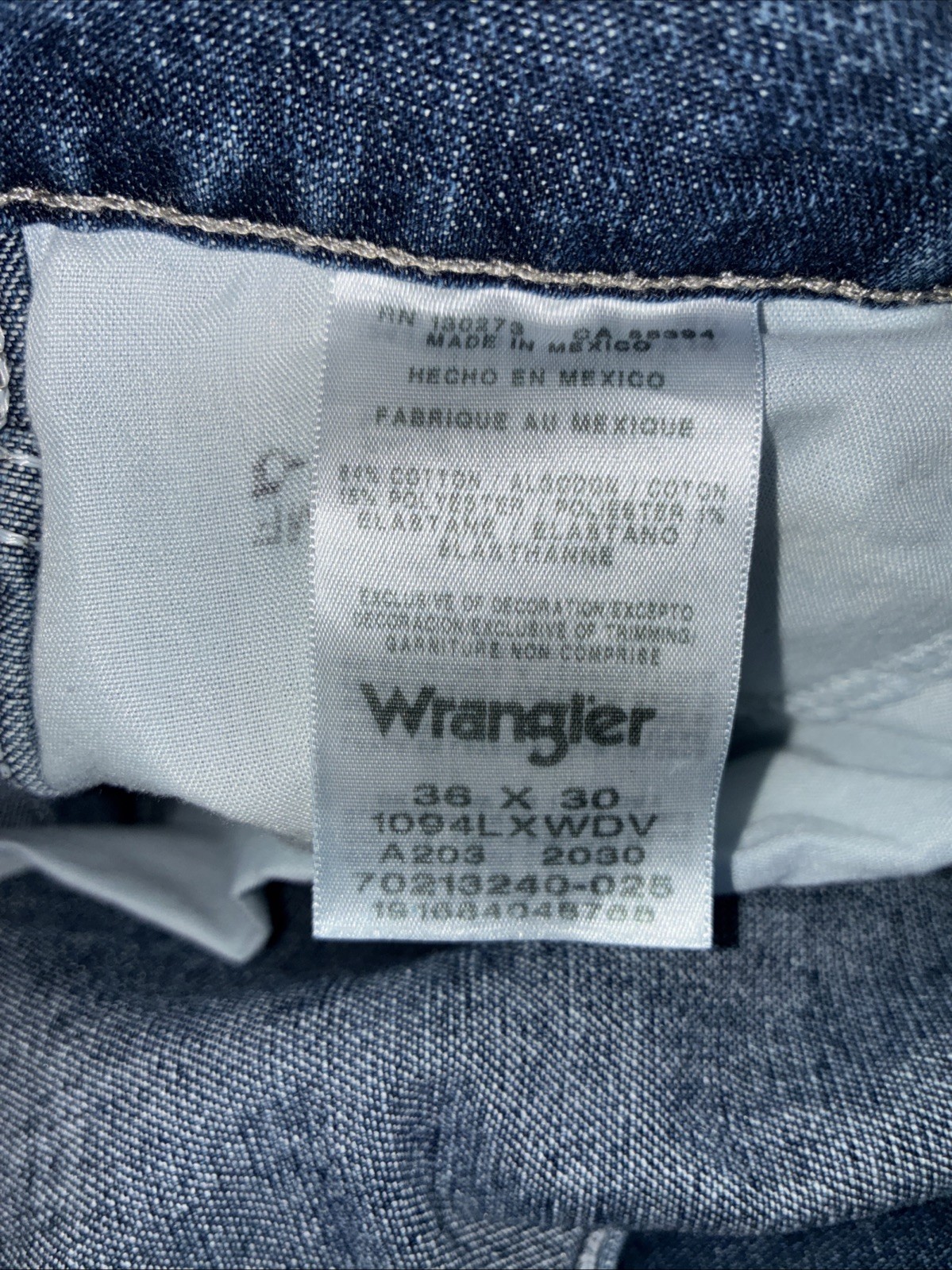 Wrangler Carpenter Jeans Mens 36X30 Medium Wash Workwear Blue Denim – PRE-OWNED