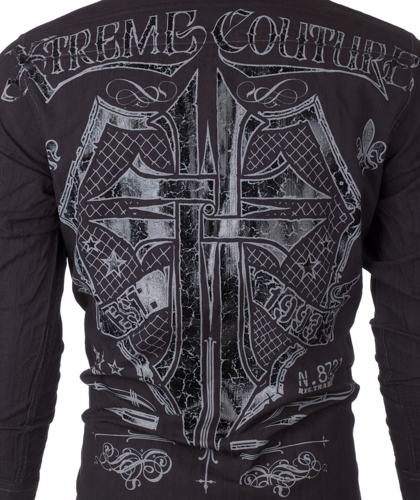 XTREME COUTURE by AFFLICTION Men’s L/S BUTTON DOWN Shirt RATTLE Shield $78