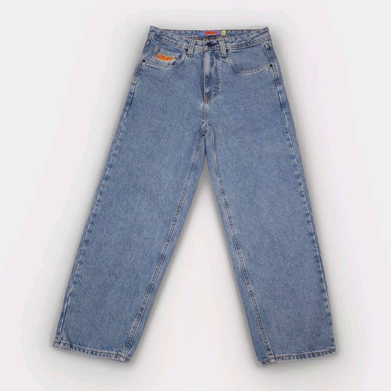 Empyre Jeans Blue Light Wash Straight Leg Denim Mid Rise 90s Grunge Hip Hop 28