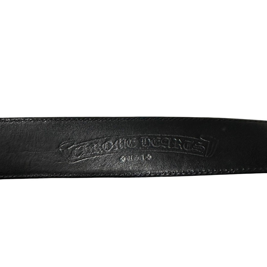 Rare ◇ Chrome Hearts BLT ROLLER 3-Piece Celtic Belt (Black/Silver) for Men