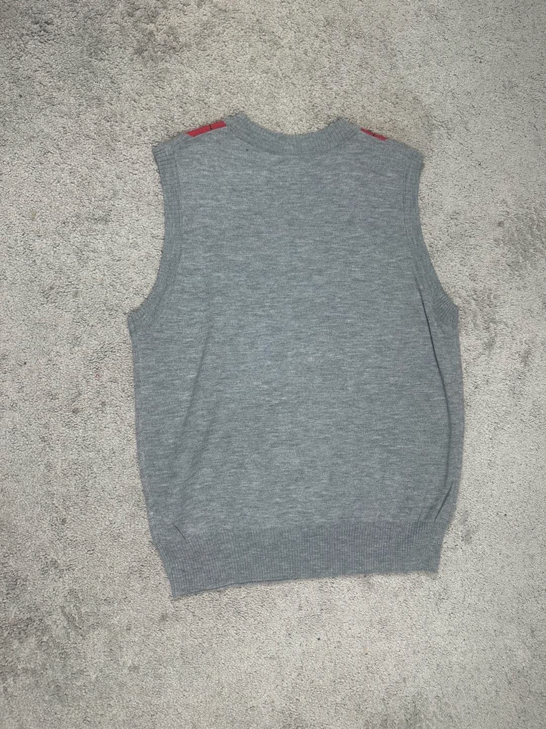 Southpole L Grey Red Sweater Vest