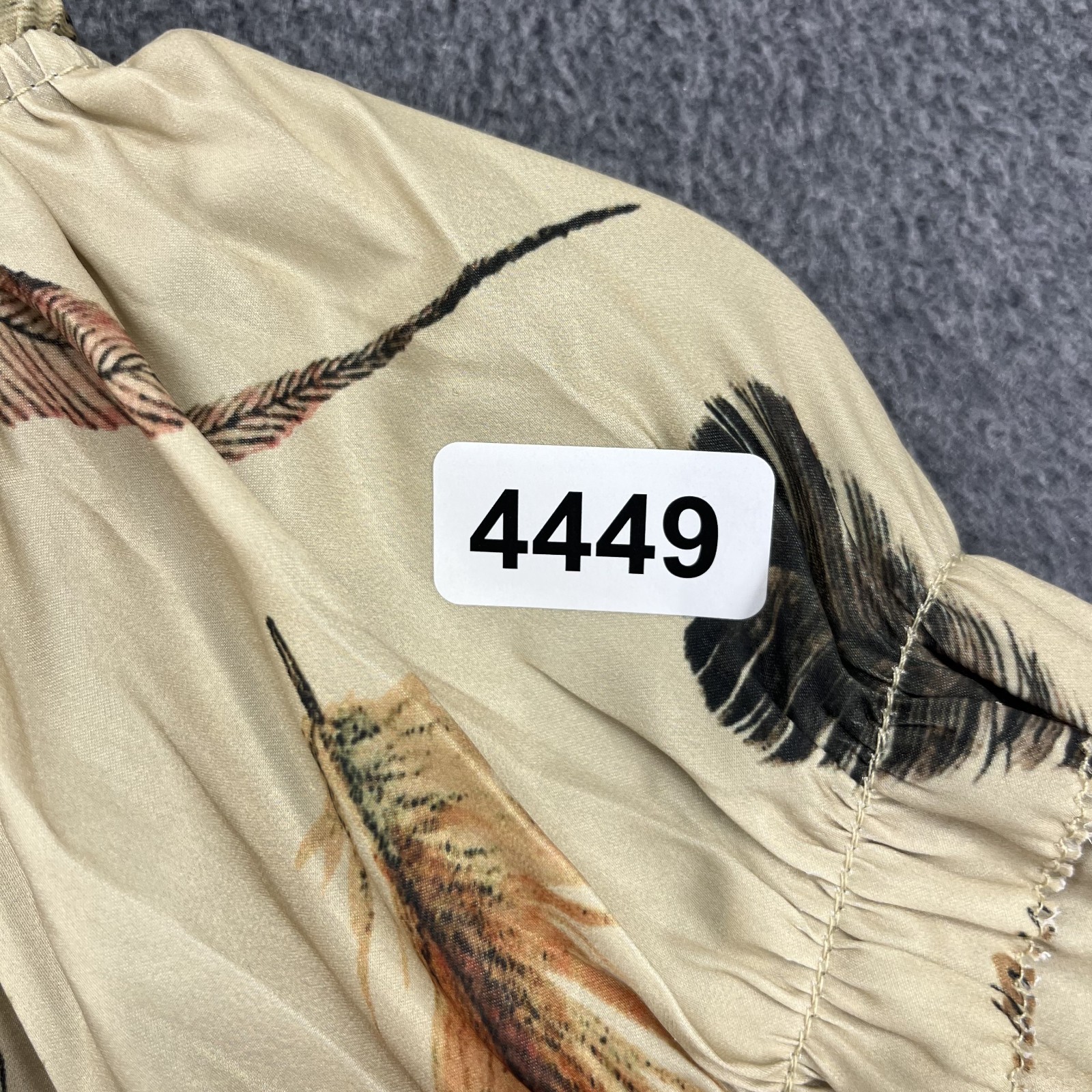 Philosophy Top Womens 2X Feather Ruffle Sleeve Boho Blouse shirt