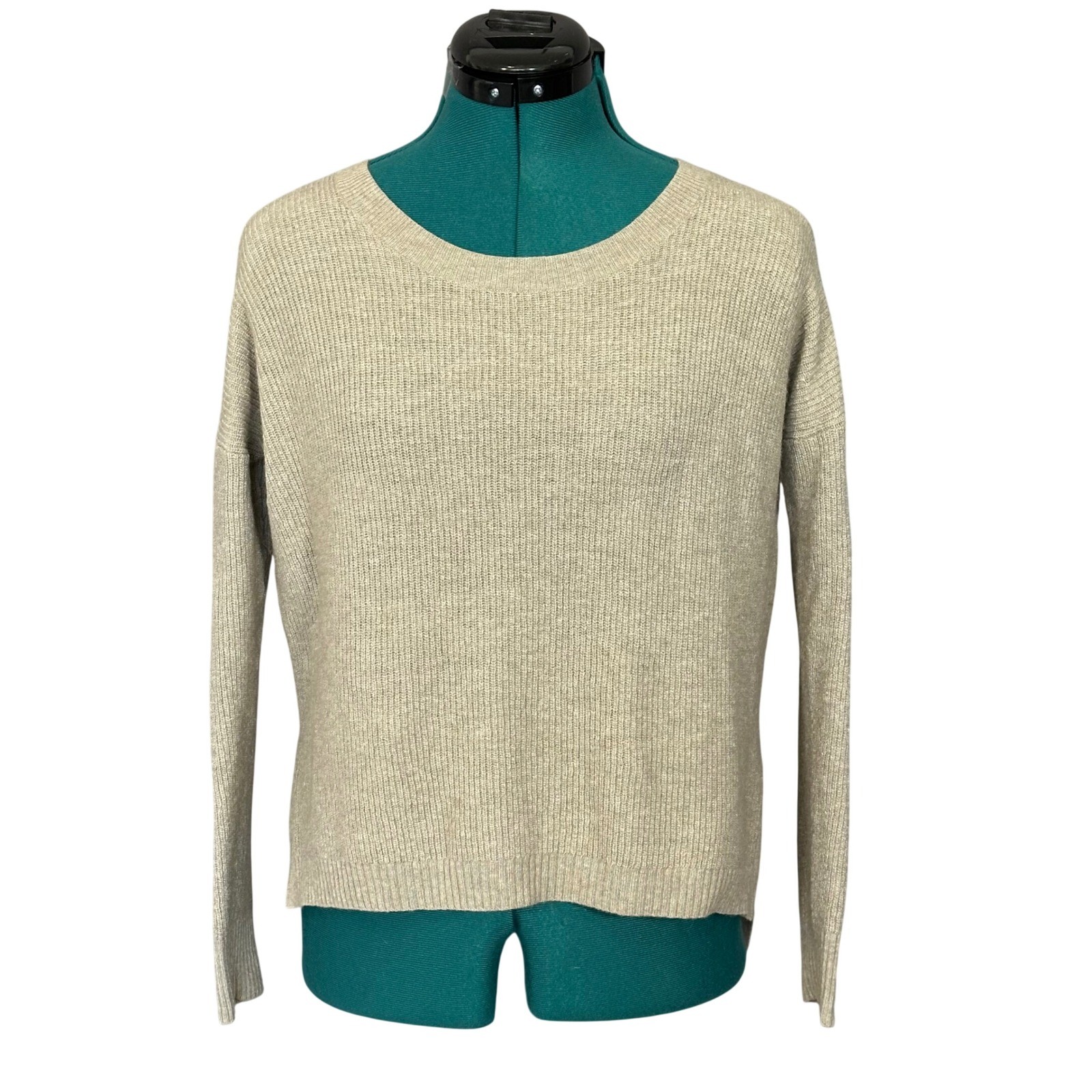 Madewell Merino Wool Alpaca Blend Ribbed Sweater Beige Oatmeal E5819 Womens S