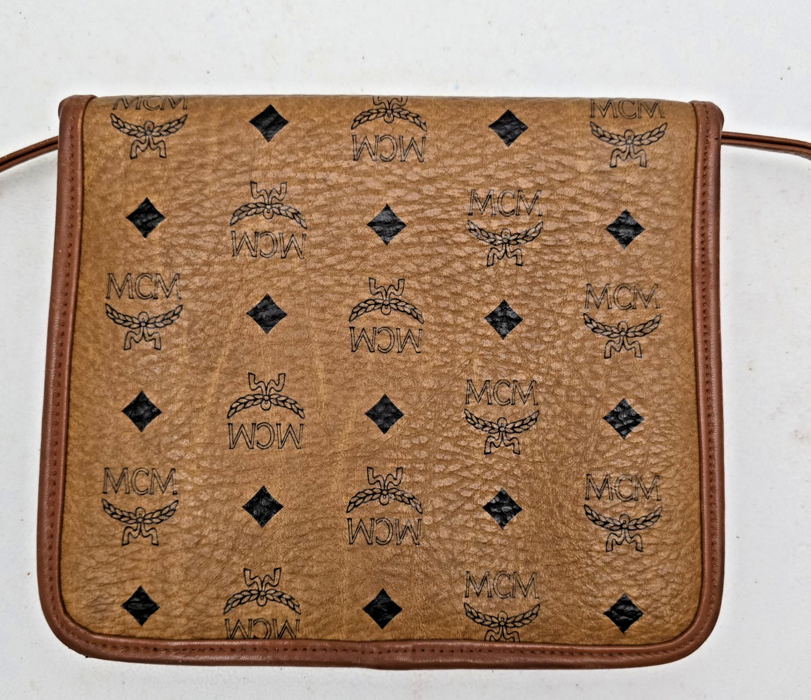 Vintage MCM Munchen Crossbody Bag Shoulder Leather Handmade in West Germany