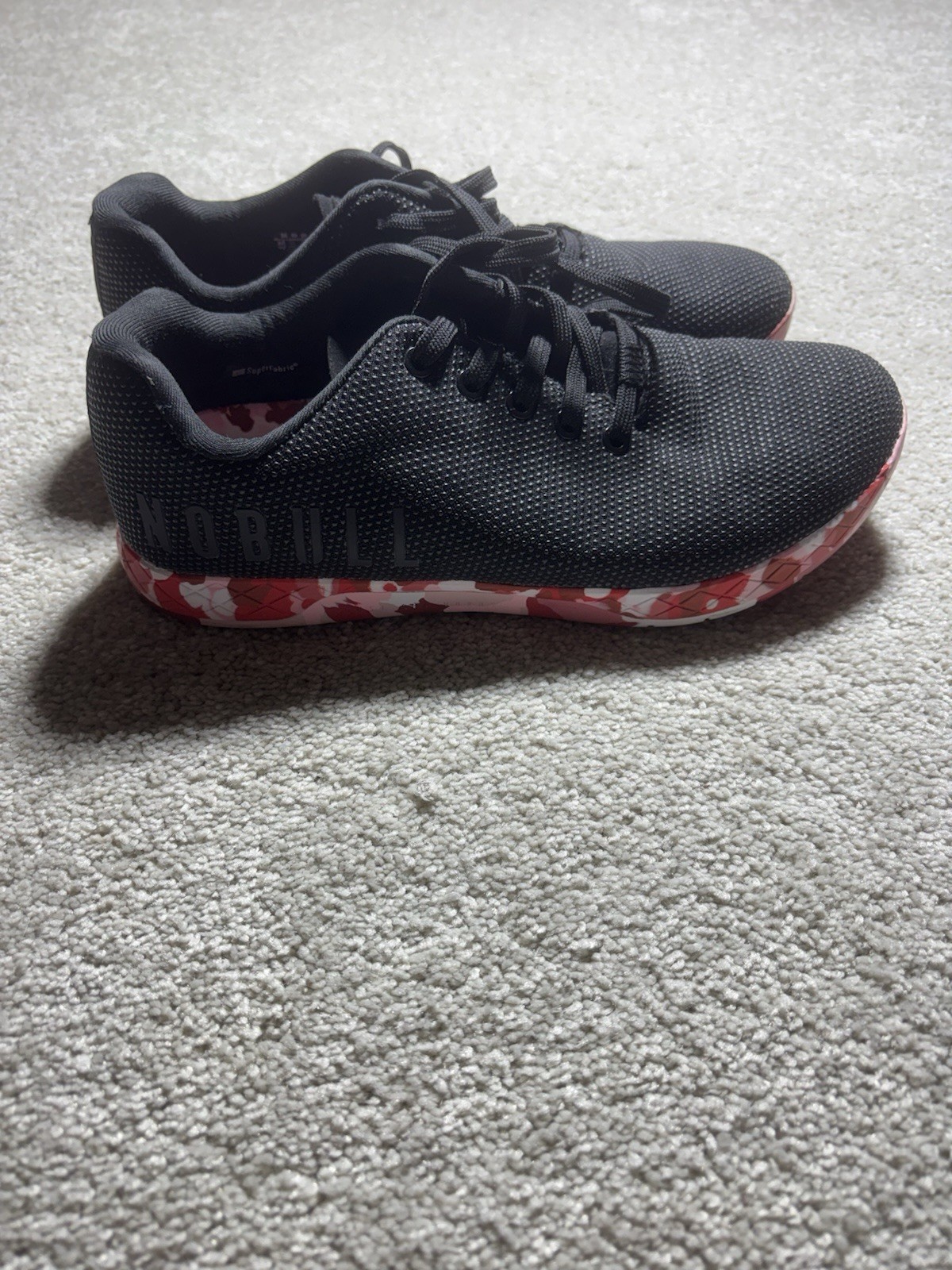 NoBull Trainers Sneakers Shoes Black Red Wolf Berry Comfort No Bull Mens Sz 9.5