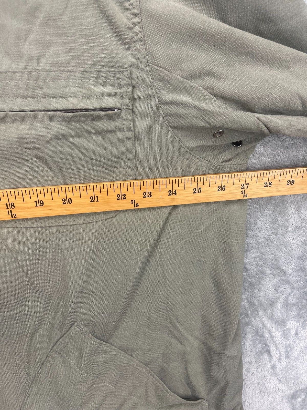 VTG LL Bean Men’s Hunting Field Jacket XXL Army Green Button Up Nylon USA