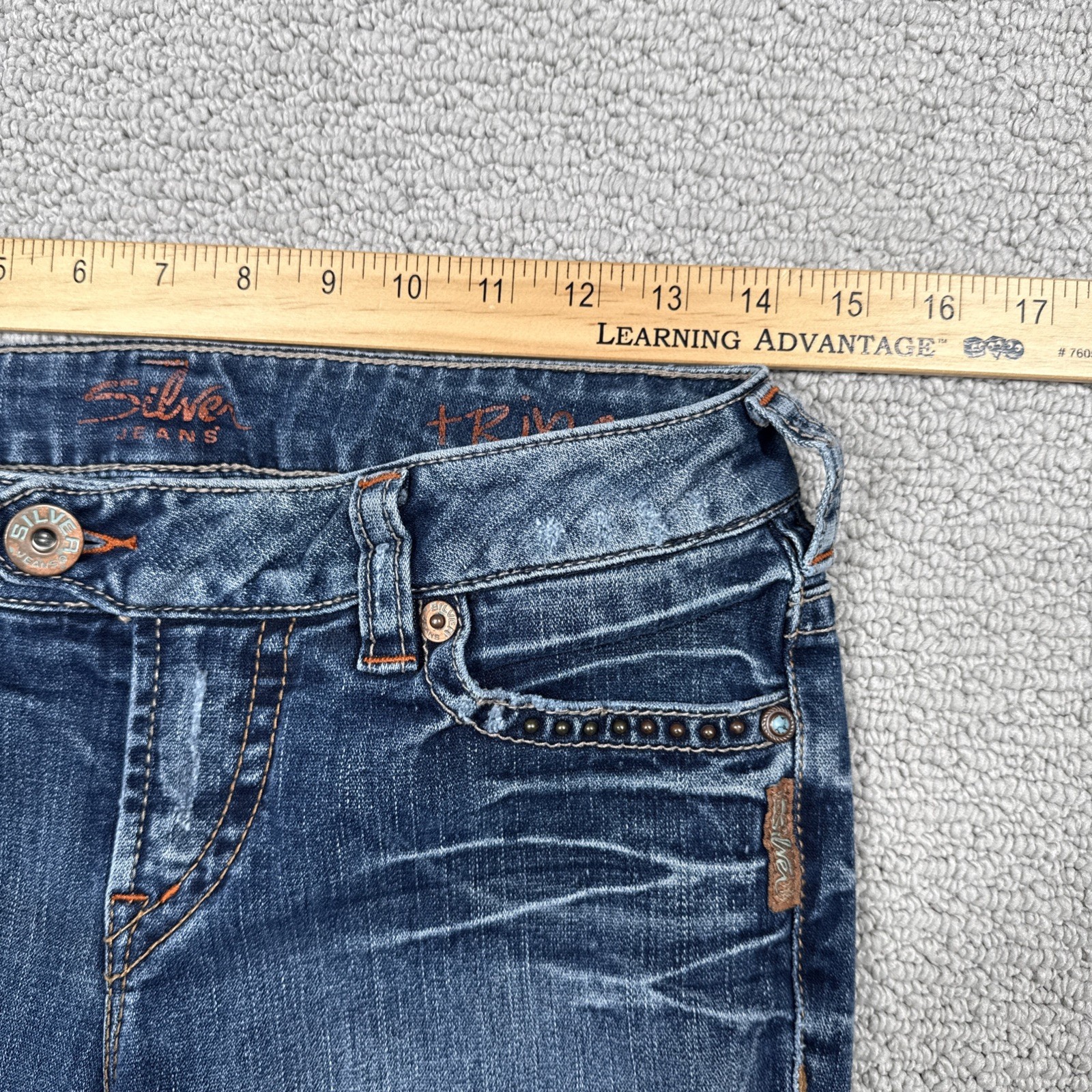 Silver Jeans Trina Bootcut Womens 27×33 Y2K Low Rise Medium Wash Blue Denim