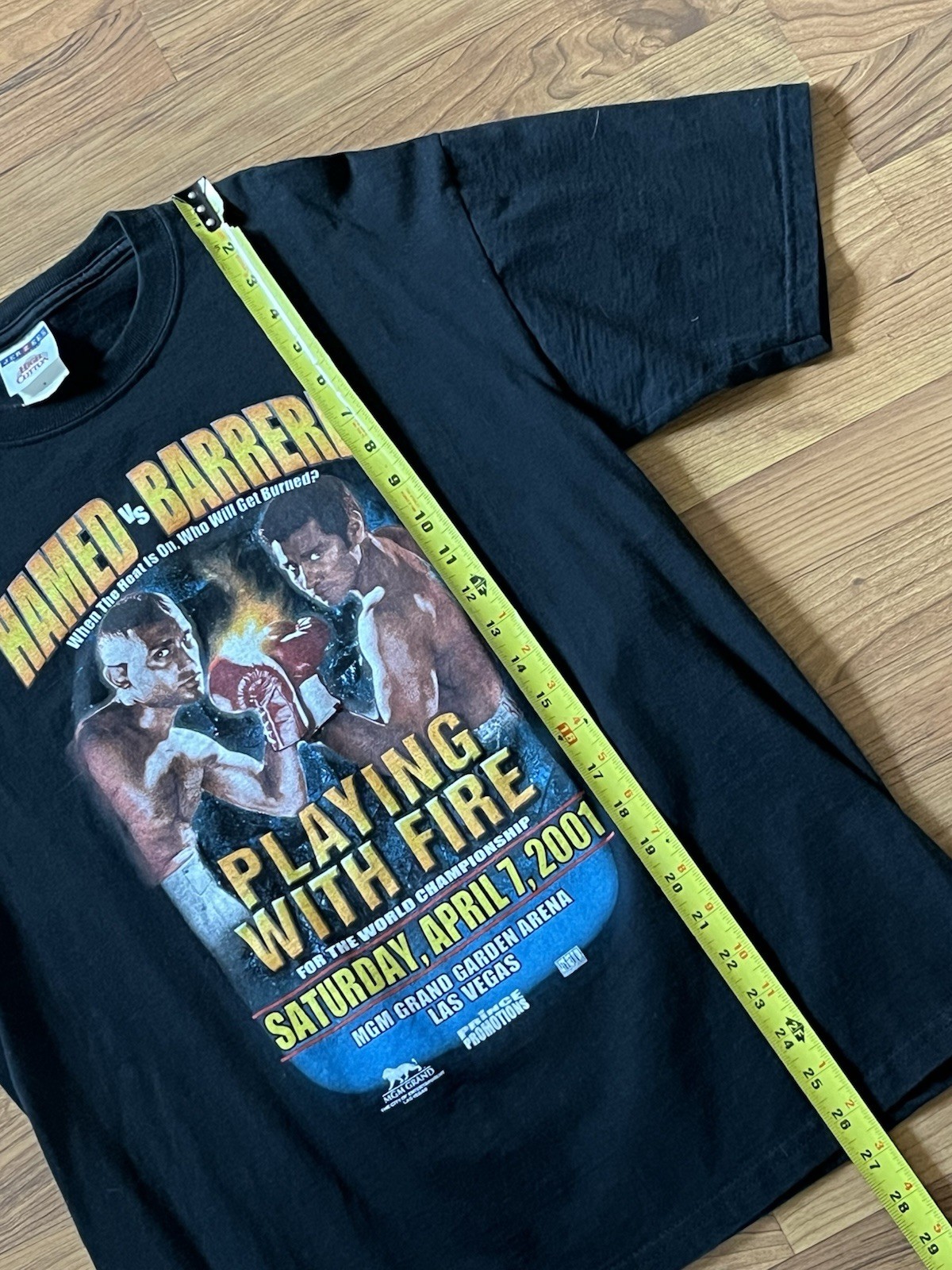 Nadeem Hamed Vs Marco Antonio Barrera Boxing Shirt 2001 VTG Medium