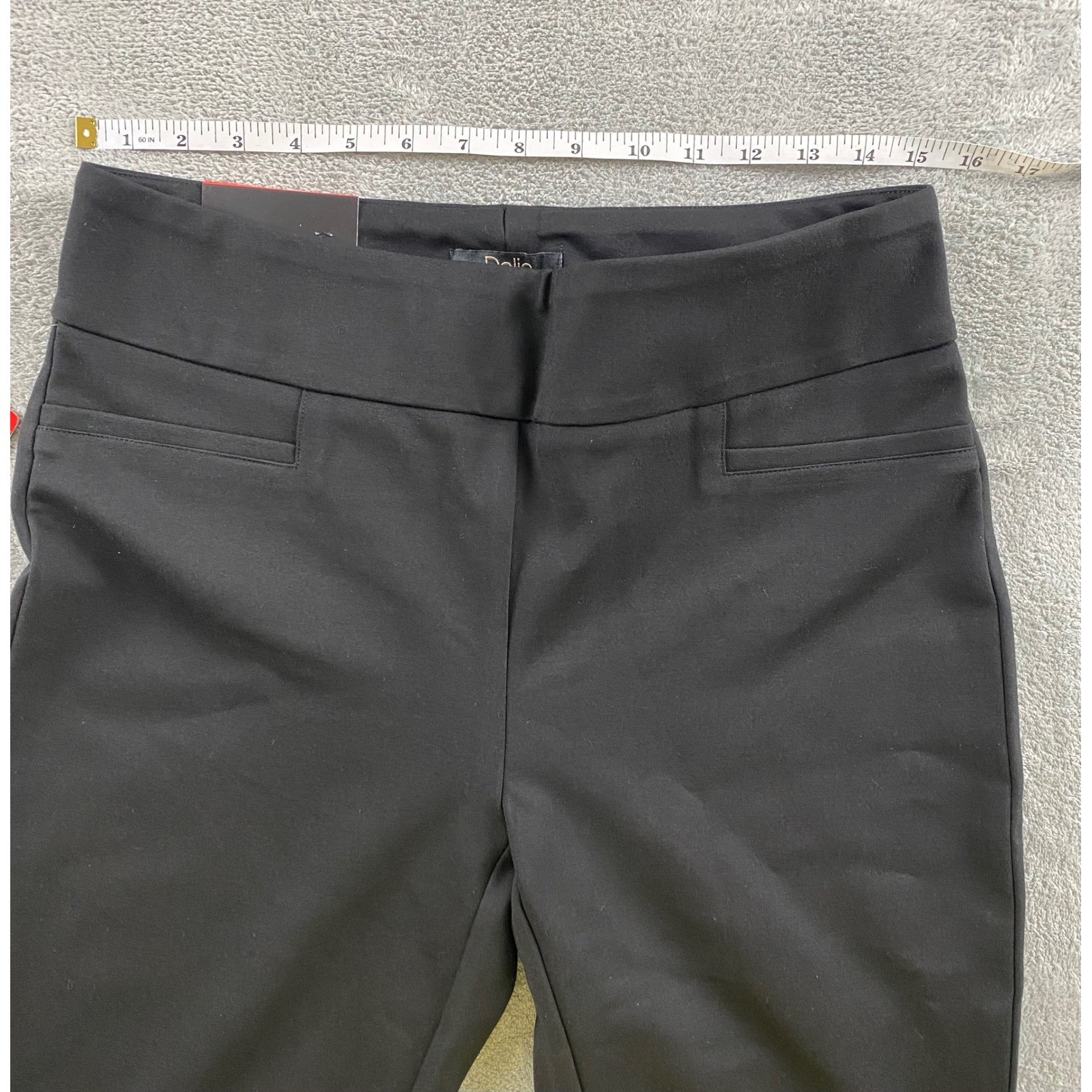 Dalia Womens Black Tummy Control Pull On Dress Pants Size M 1533395 Slim Leg