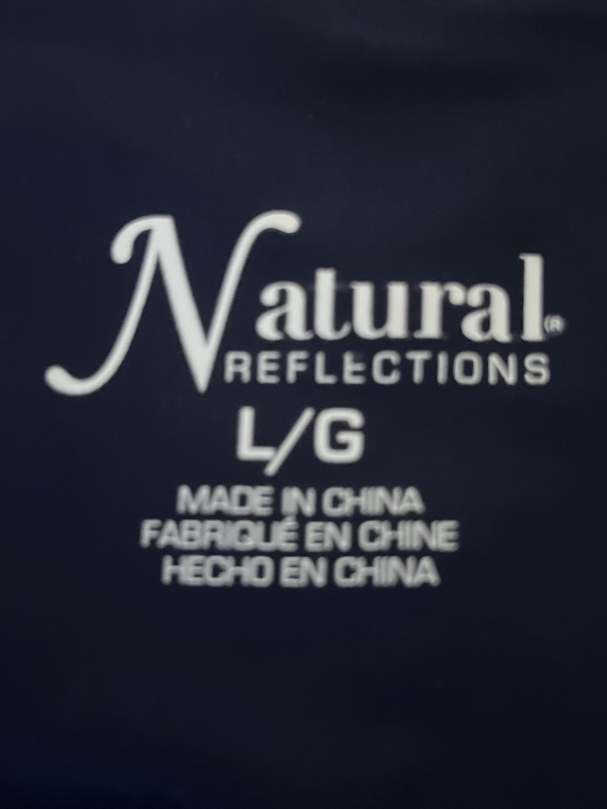 Natural Reflections Pants Womens Large Navy Blue White Stretch Pull On