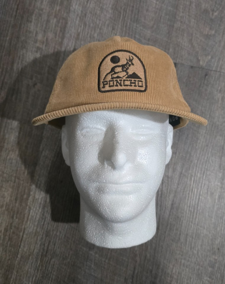Poncho Outdoors Pronghorn Corduroy Mens Dad Hat Khaki Adult Adjustable Strap