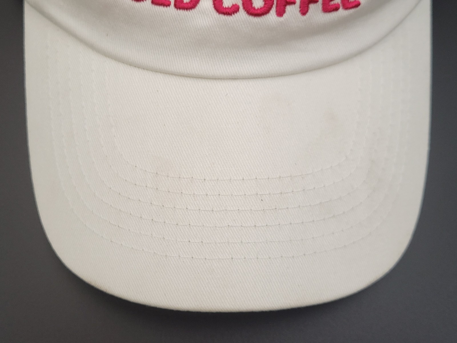 Dunkin Doughnuts AN#96864 White Logo Baseball Cap One Size Fits all Cap