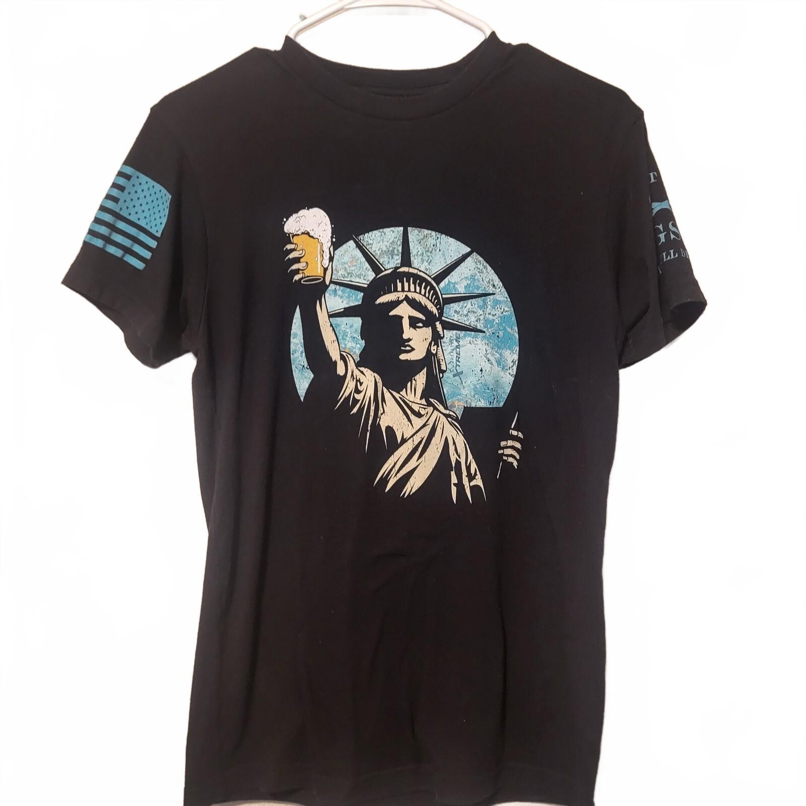 Grunt Style “Toast To Freedom” Black Graphic T-Shirt – Size S