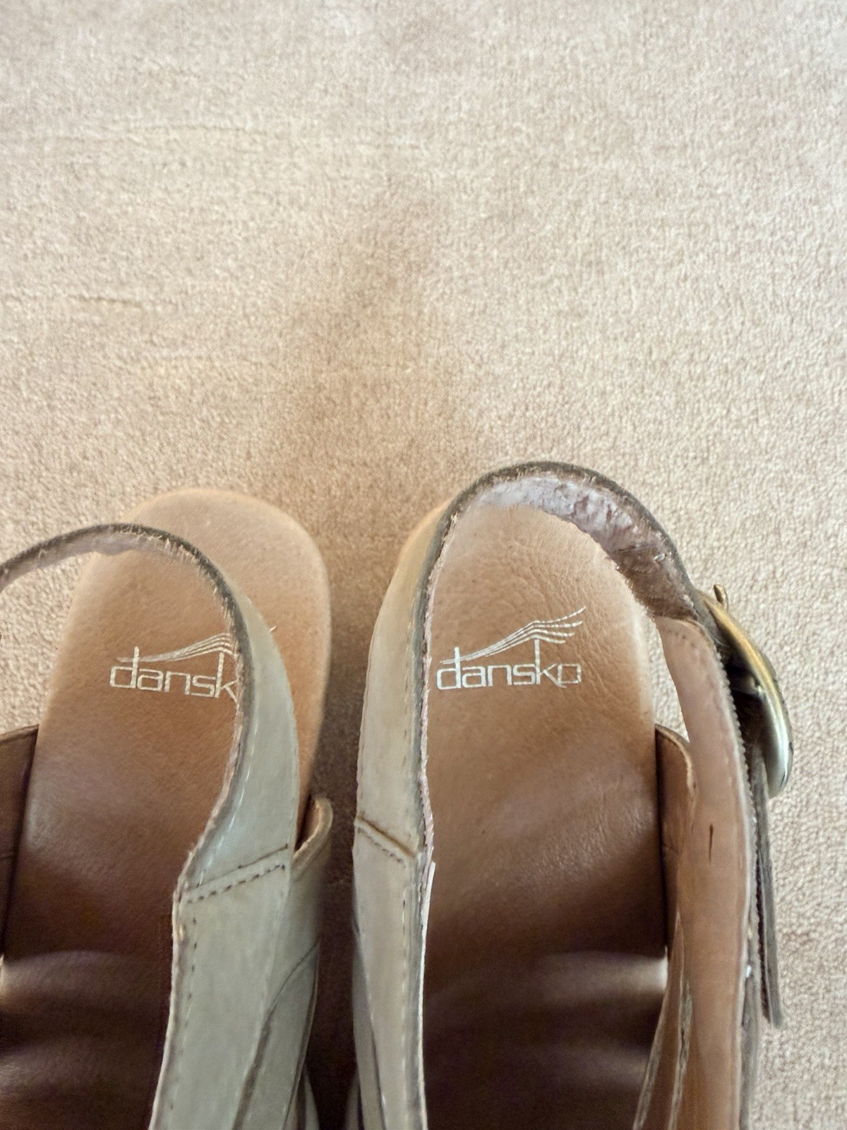 Dansko Strappy Sandals Size 38 Taupe