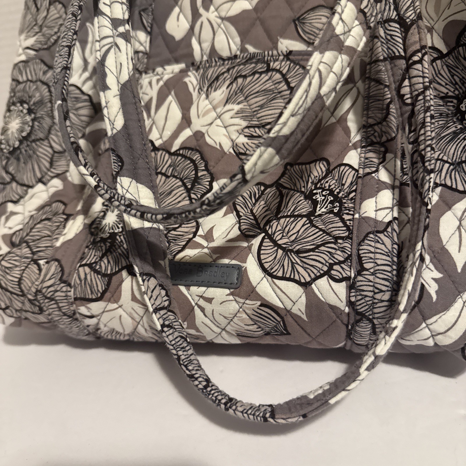 Vera Bradley Cherry Blossom Large Tote Bag | Floral Quilted Travel Work Tote