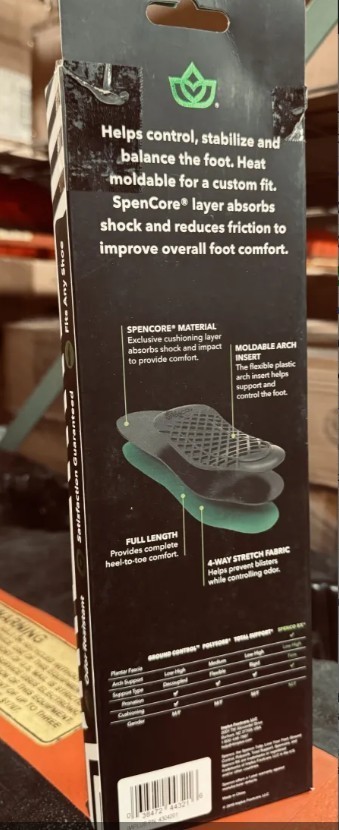 Unisex Adult Sofsole Implus Orthotic Arch Full Green SIZE LARGE! NEW SEALED!!!!