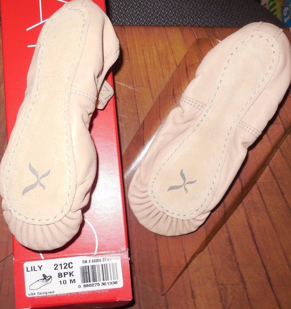 CAPEZIO Lily #212C little GIRLS Sizes BPink Full Sole Ballet shoes “NEW”