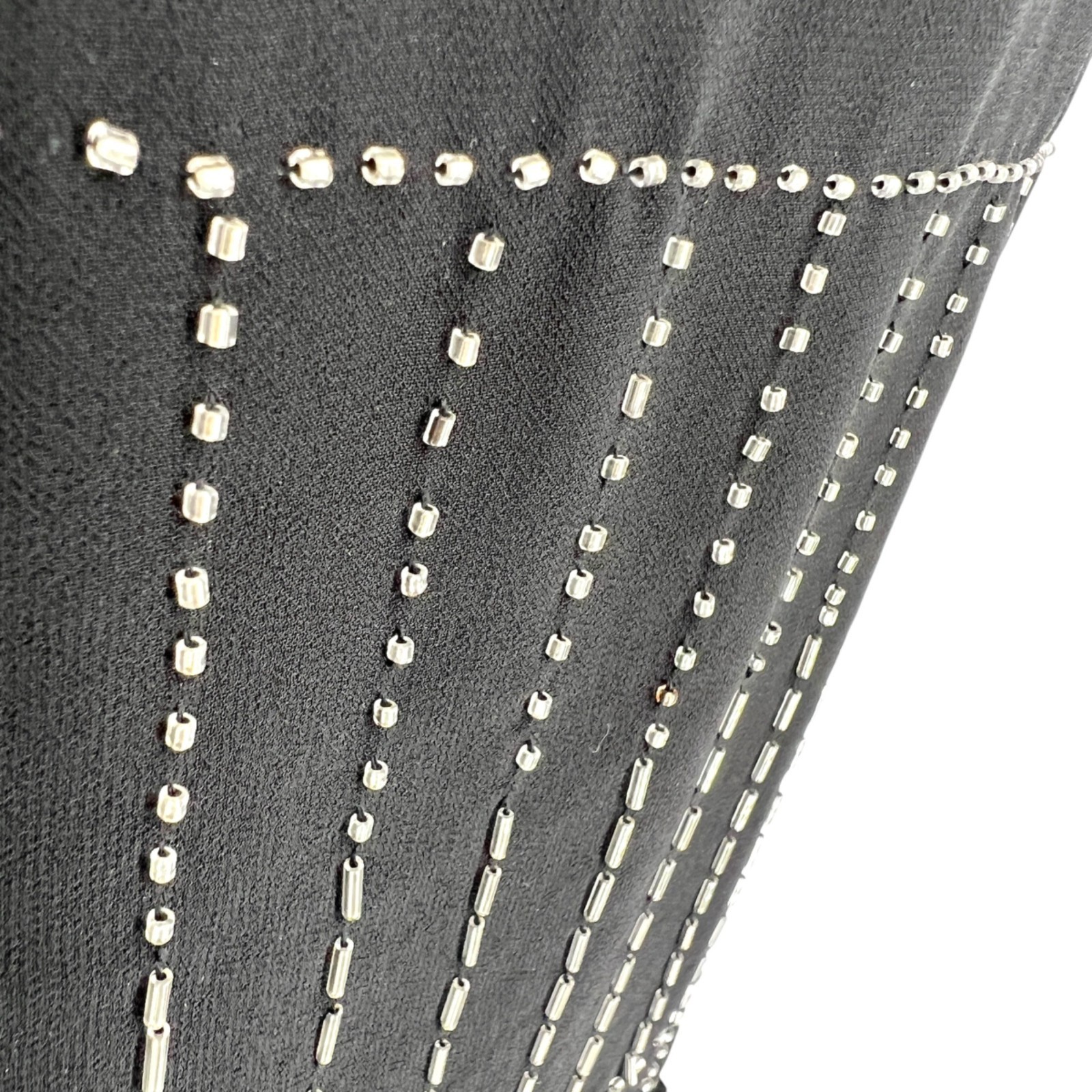 ASTR Black Beaded Sleeveless Shift Dress Party Cocktail Mini Length Size Medium