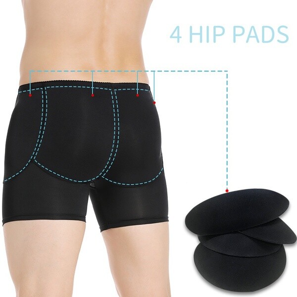 Men Butt Lifter Underwear Boxers Shorts Padded Lift Hip Enhance Pants Shapewear