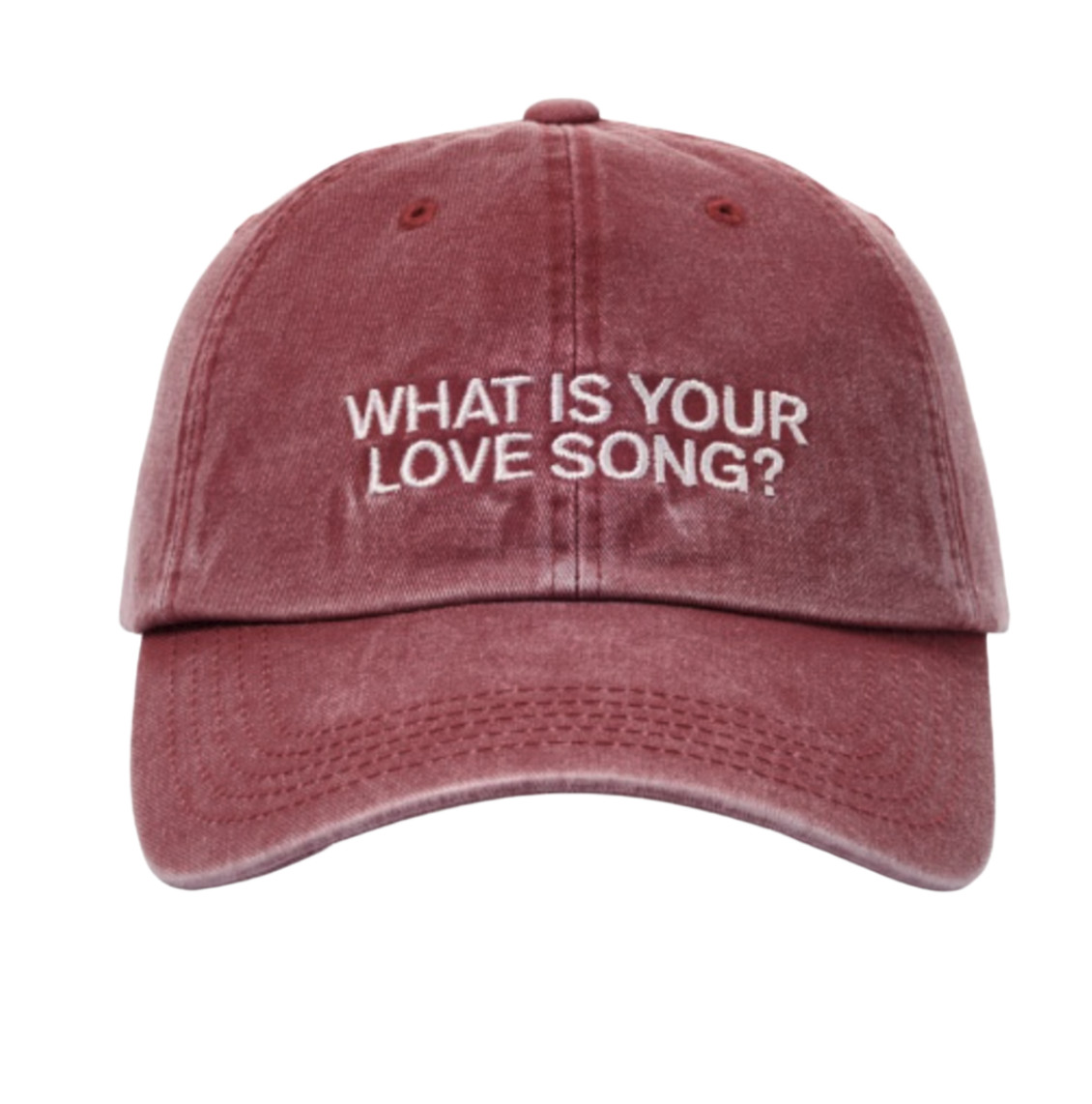 B T S Hat Washed Cotton Baseball Cap — What Is Your Love Song Printed Denim Vint
