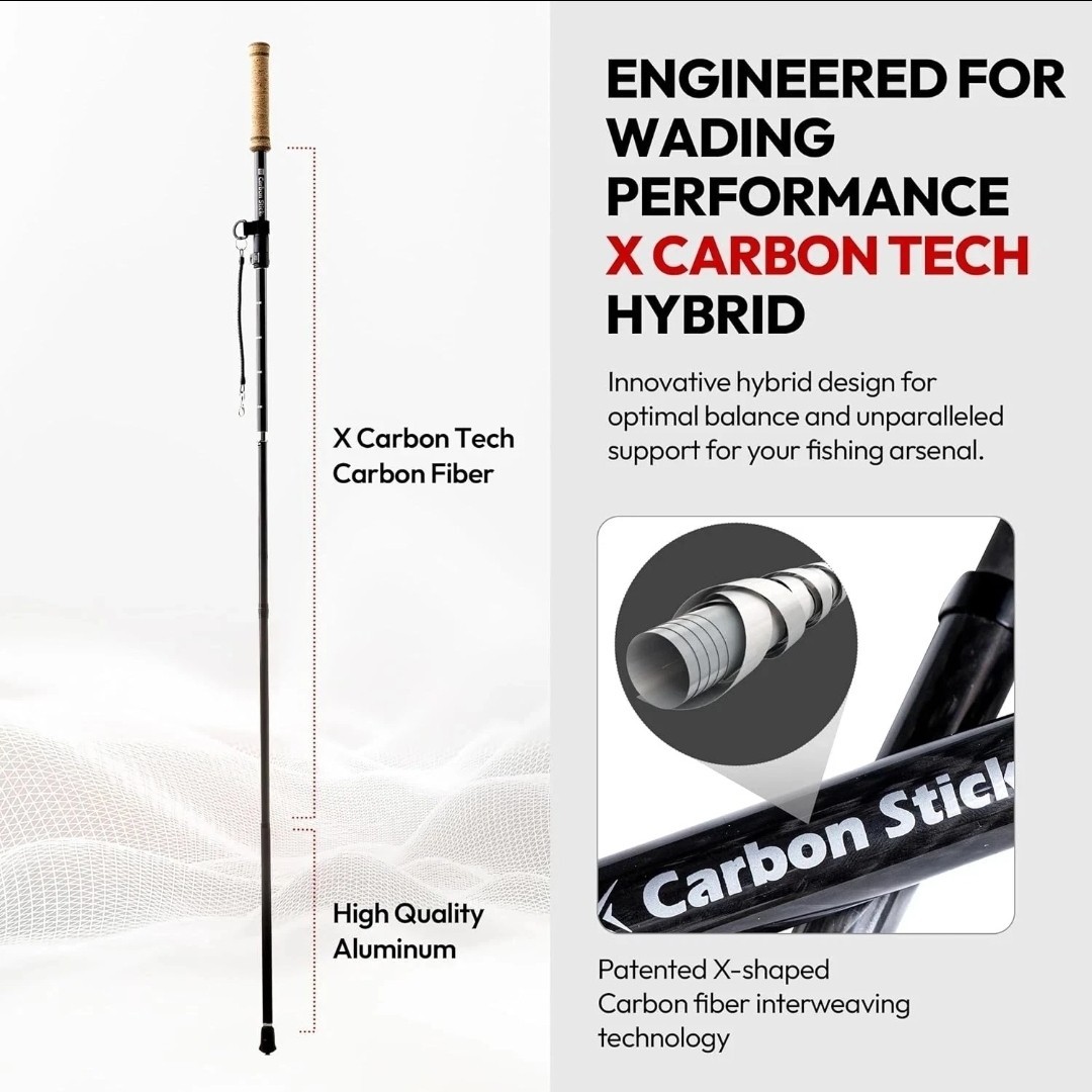 Pro Cork Wading Staff | X Carbon Tech Carbon Fiber Wading Stick – BRAND NEW