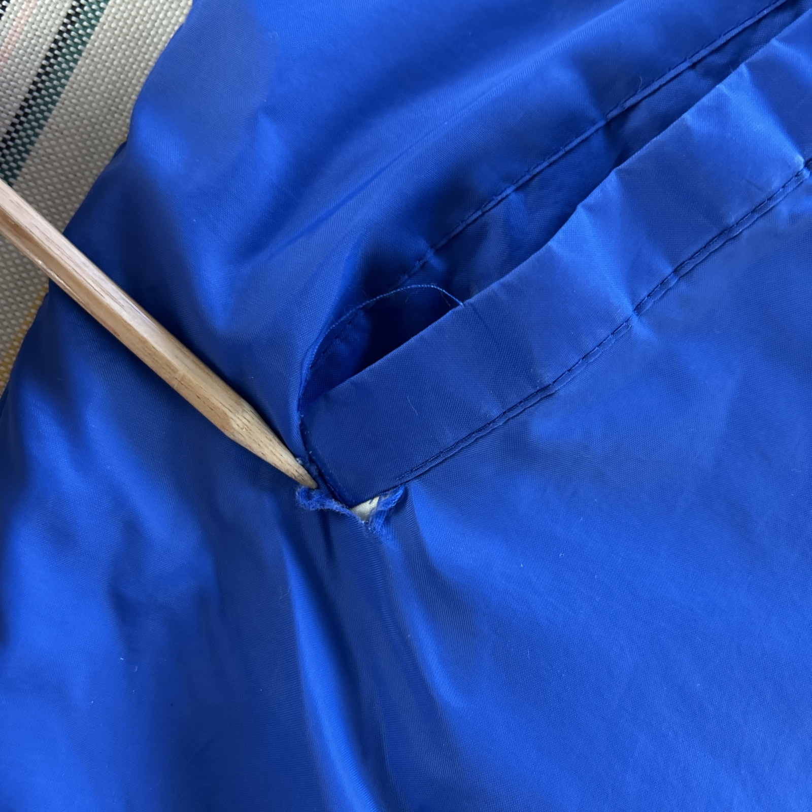 VTG United Arab Emirates Dubai Windbreaker Jacket Mens Small Blue Snap Y2K #8254