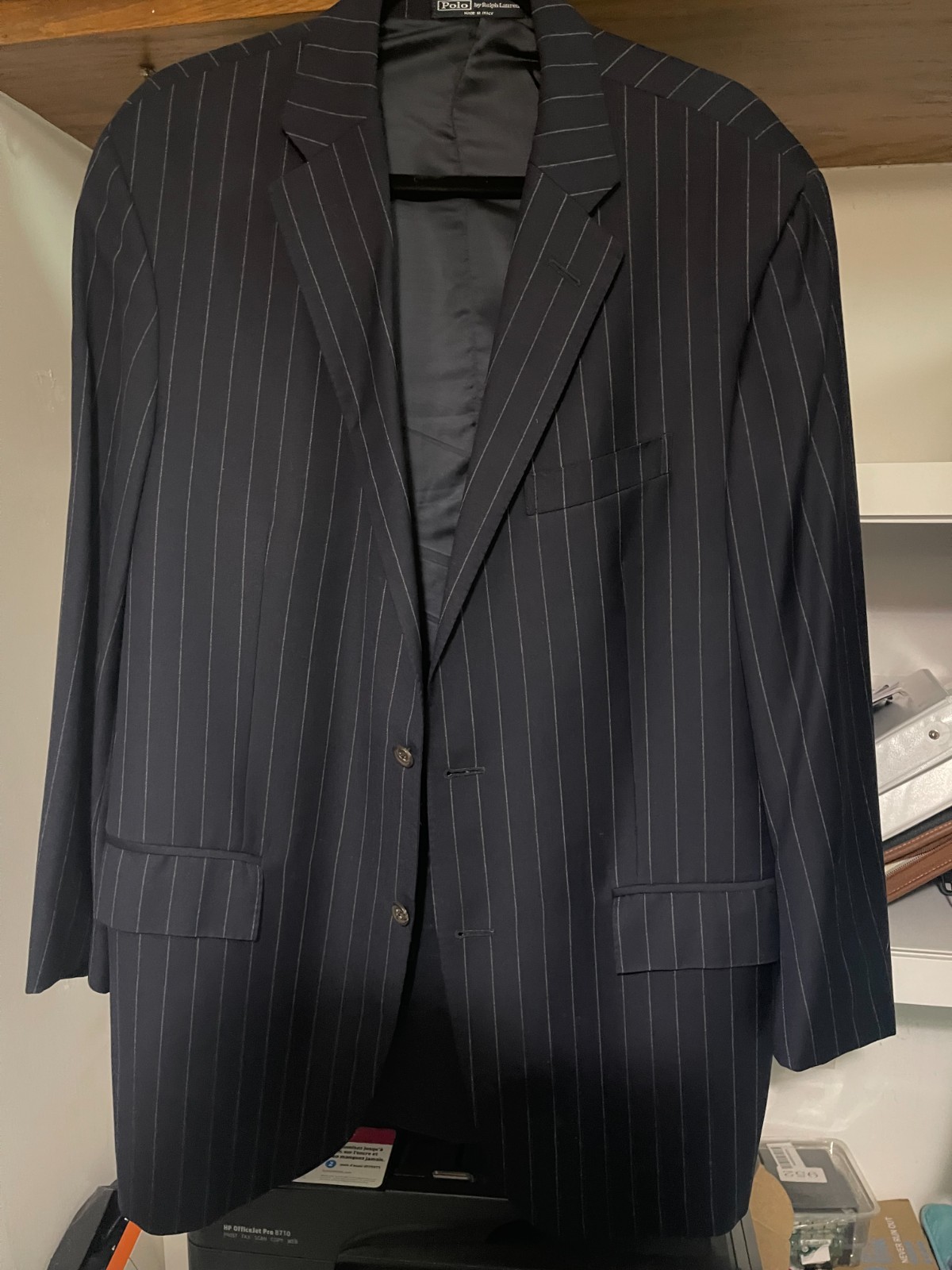 Ralpg Lauren POLO sport coat pin stripe 42 shoudler 32 sleve