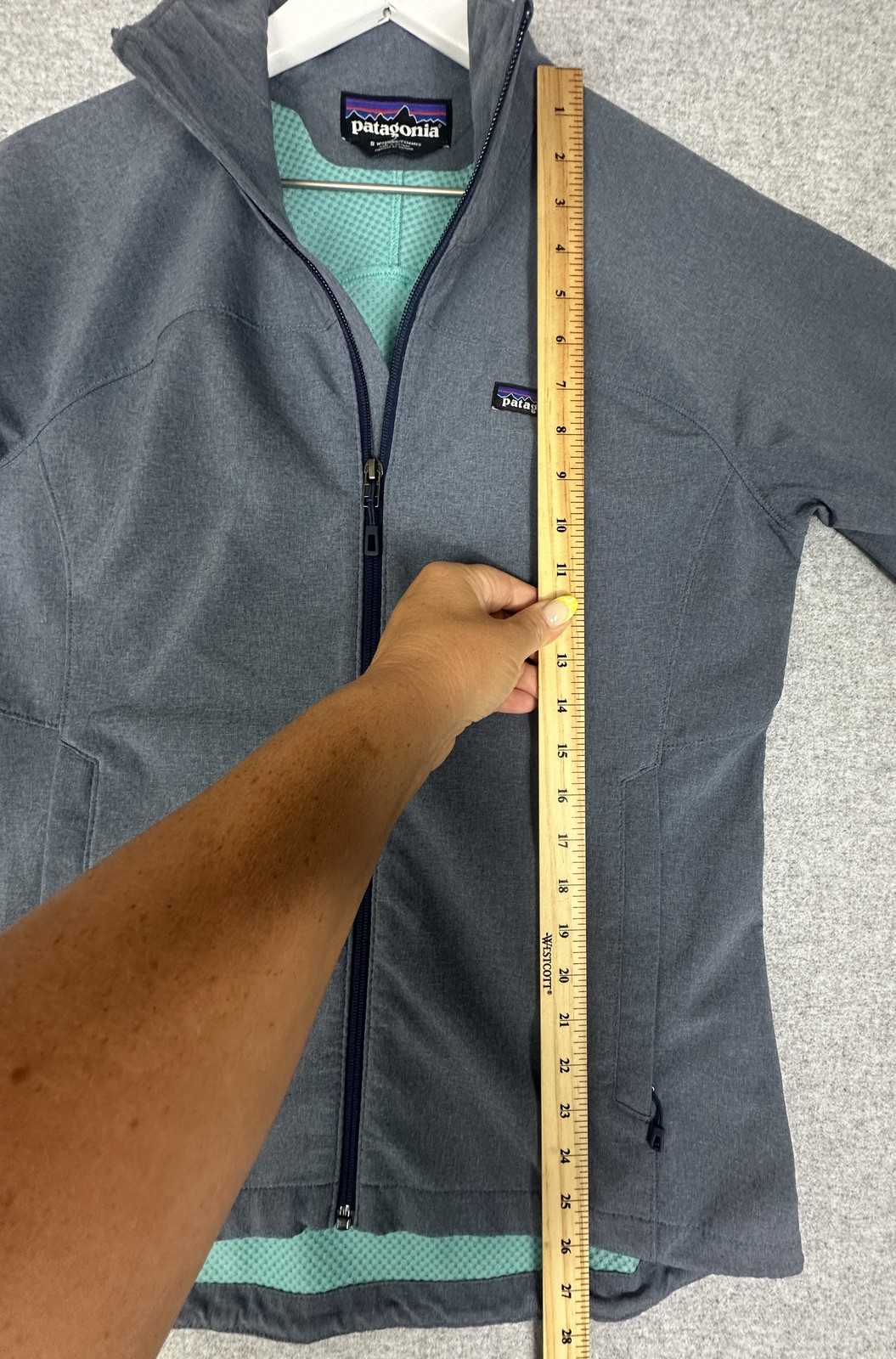 Patagonia Jacket Womens Small Blue Softshell Windproof STY83545 Stretch Outdoors