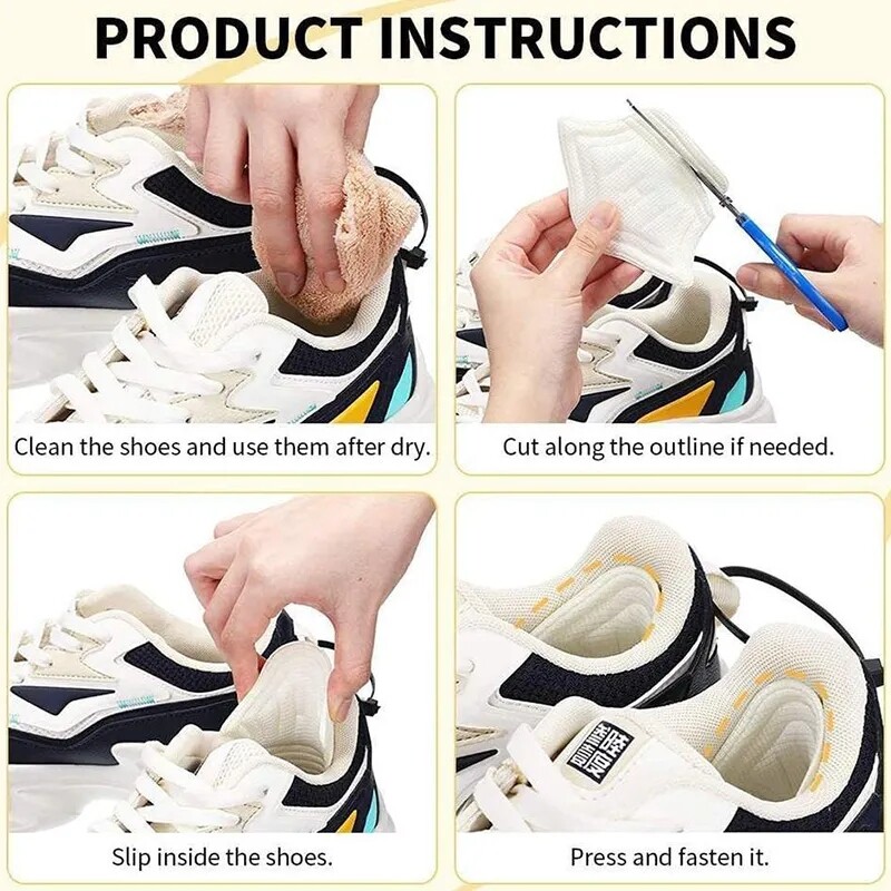 2Pcs Heel Grips for Loose Shoes Heel Cushion Pads No-Slip Shoe Inserts Protector