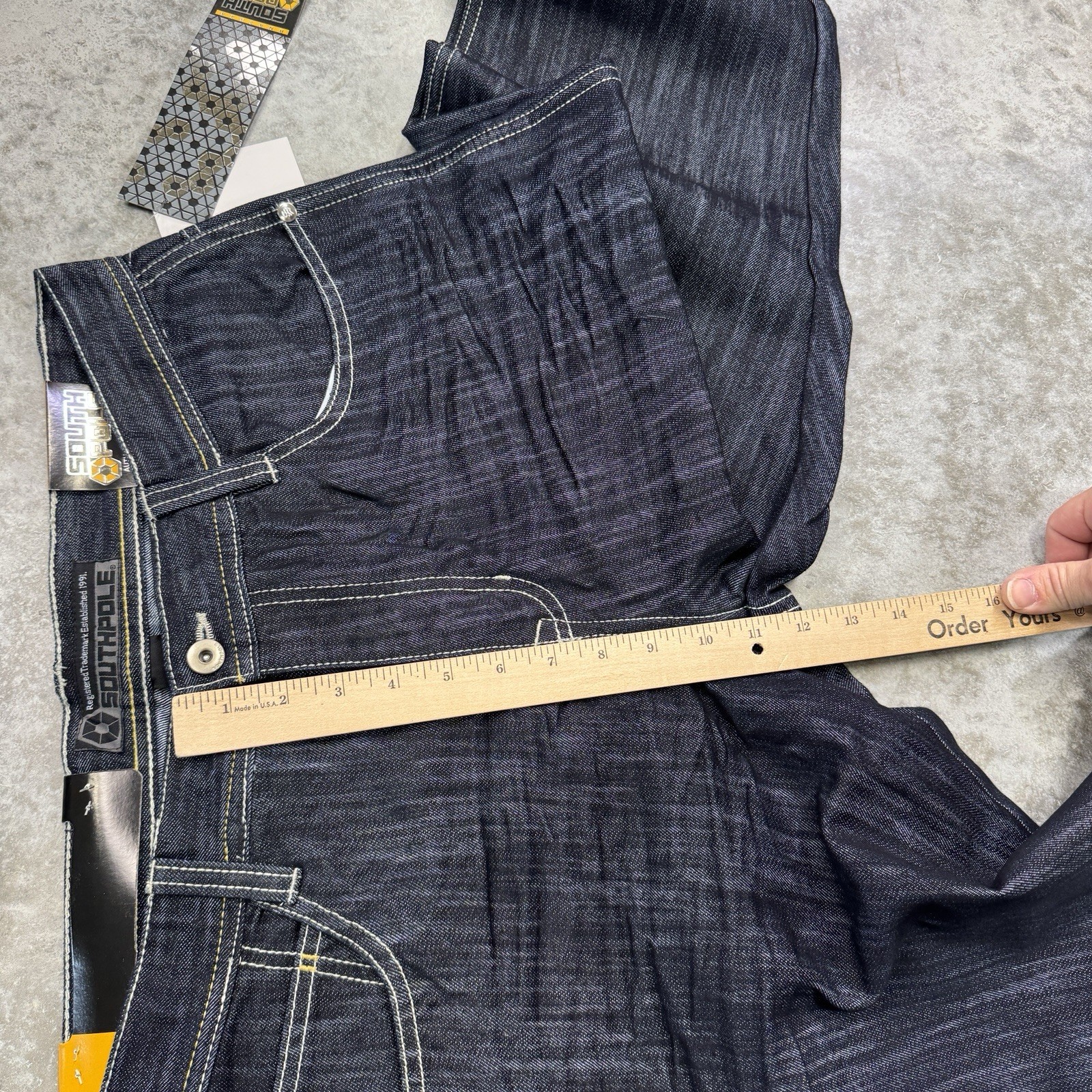 Southpole Jeans mens 36 x 34 y2k baggy hip hop deadstock Indigo skater NWT 90s