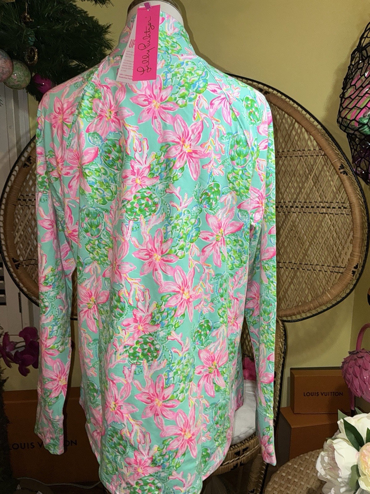 Lilly Pulitzer NWT UPF 50+ Skipper Popover So Shellegant Size L