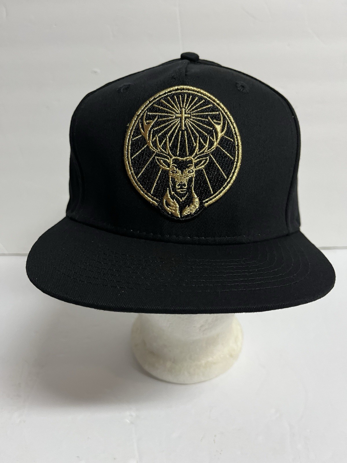 Jagermeister Trucker Hat Cap Snapback Black Gold Deer Logo BRAND NEW