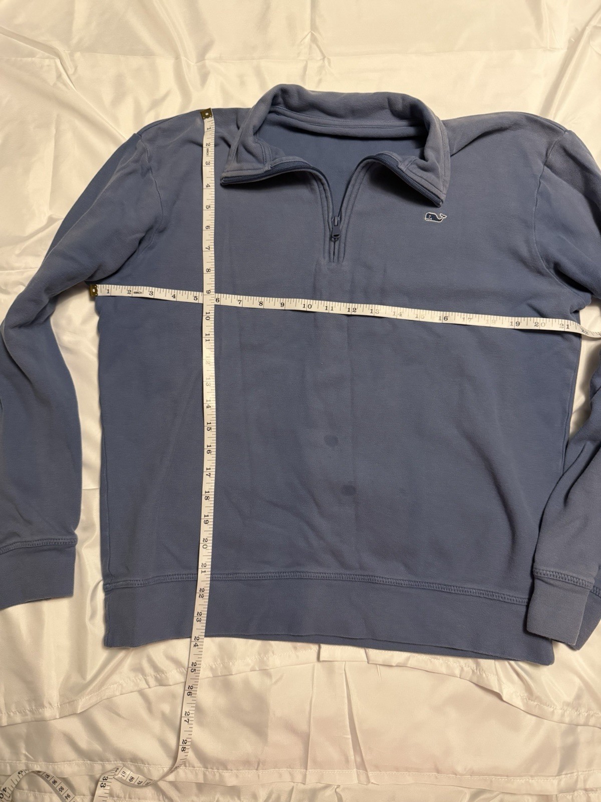 Vineyard Vines Men’s Medium Quarter Zip Pullover Blue Whale Logo