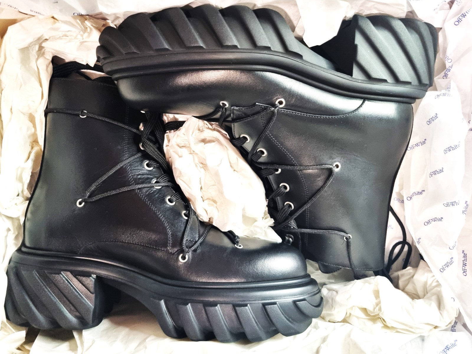 Off White Gothic Boots Womans Eu. 40 Us 9.5 Uk7 – Virgil Abloh – BNIB Rare.
