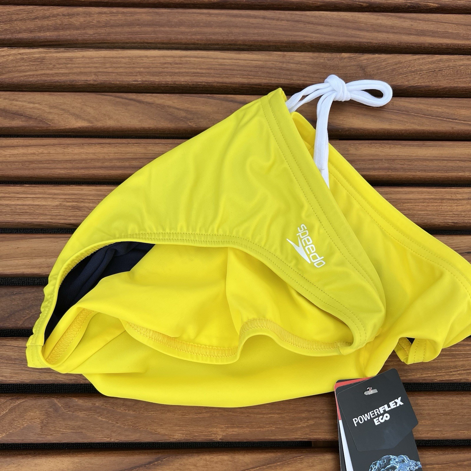 Speedo Men vibrant yellow solar swim brief bikini Swimwear size 28 34