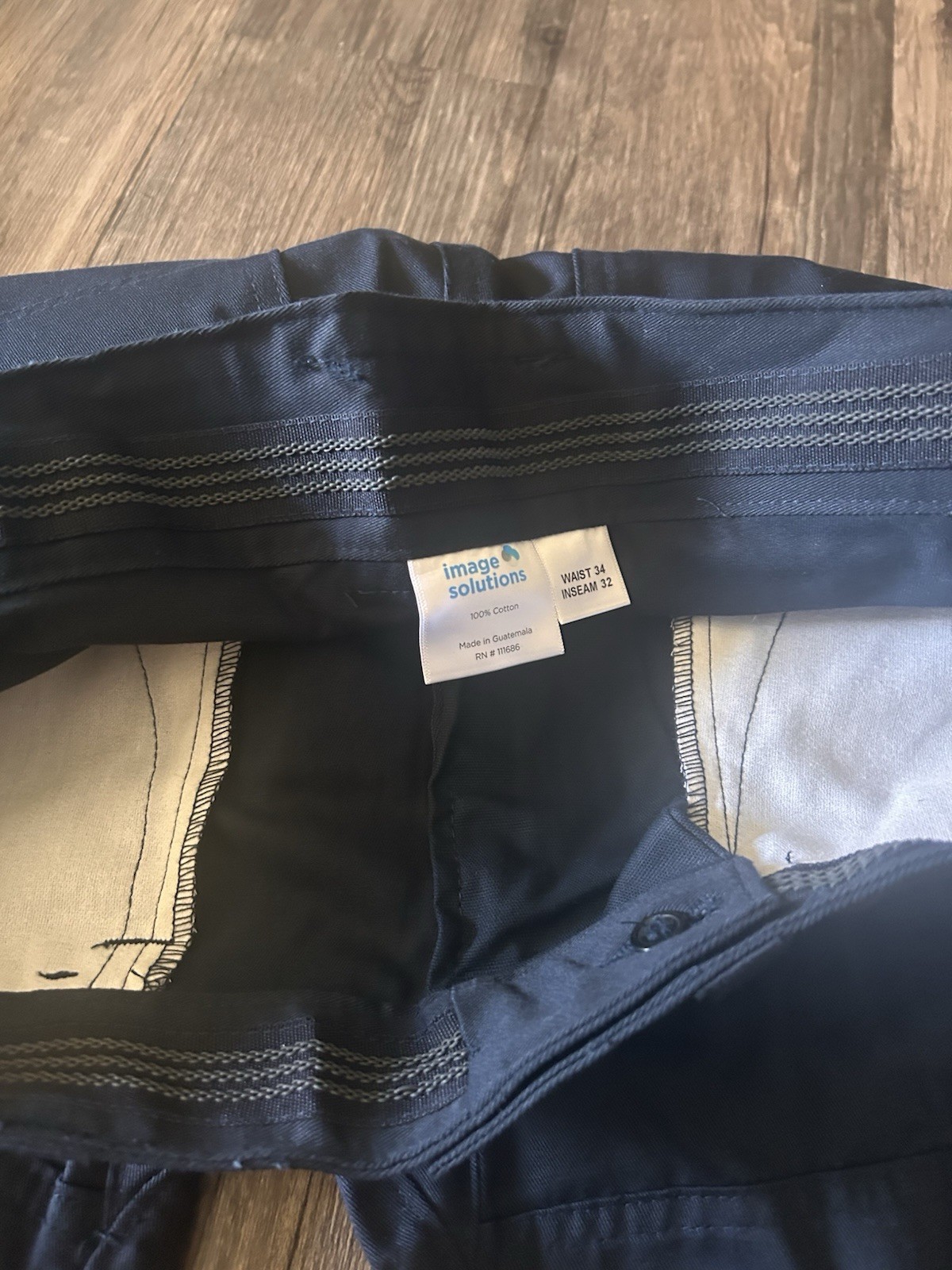 Lot of 4 – IMAGE SOLUTIONS Work Pants Men’s Size 34×32 Navy Uniform Cargo