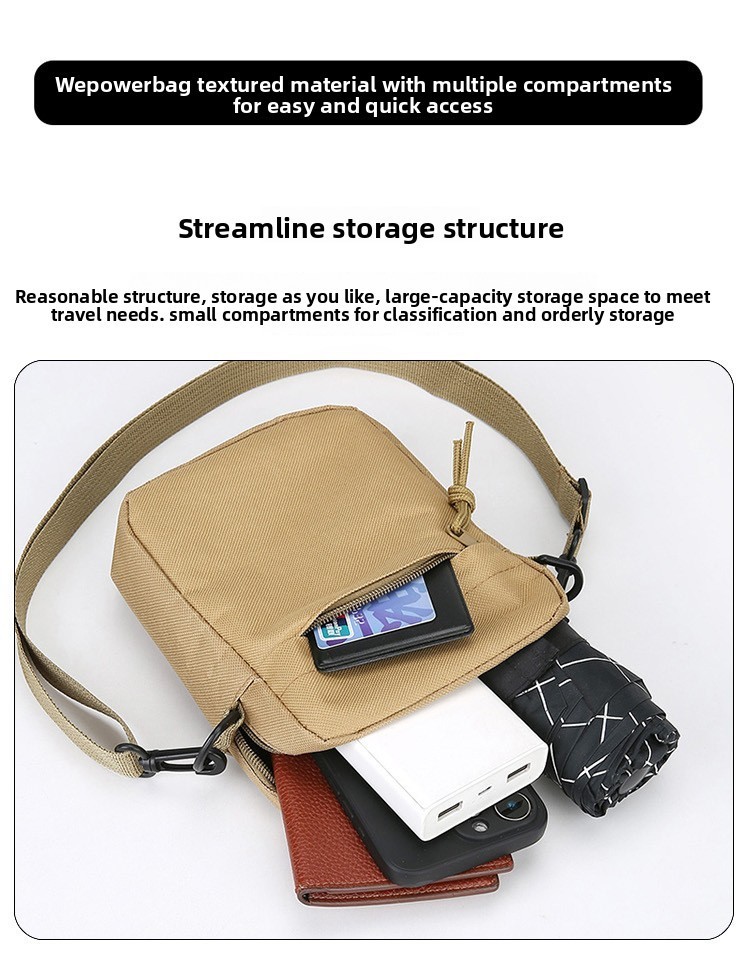 Men’s Canvas Crossbody Bag Mini Shoulder Messenger Bag Casual Travel Handbag