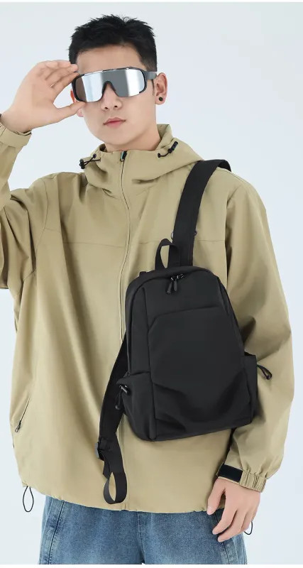 Fashion Mini Men’s Black Backpack 2026 Canvas Waterproof Travel