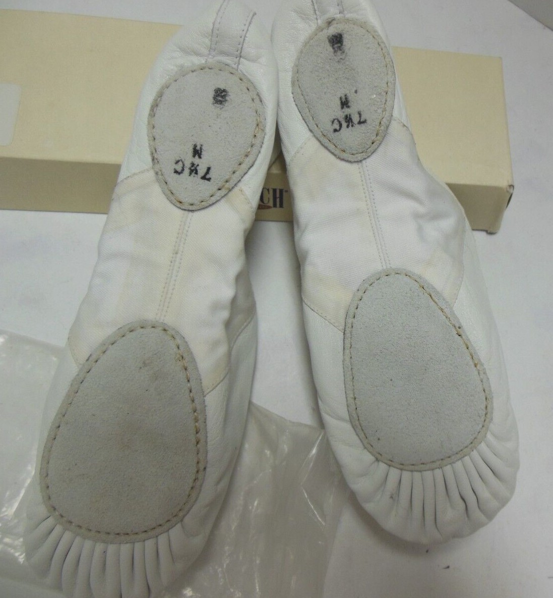 Men’s Leather Canvas ballet shoes Bloch Prolite 2 White Split Sole SO203M