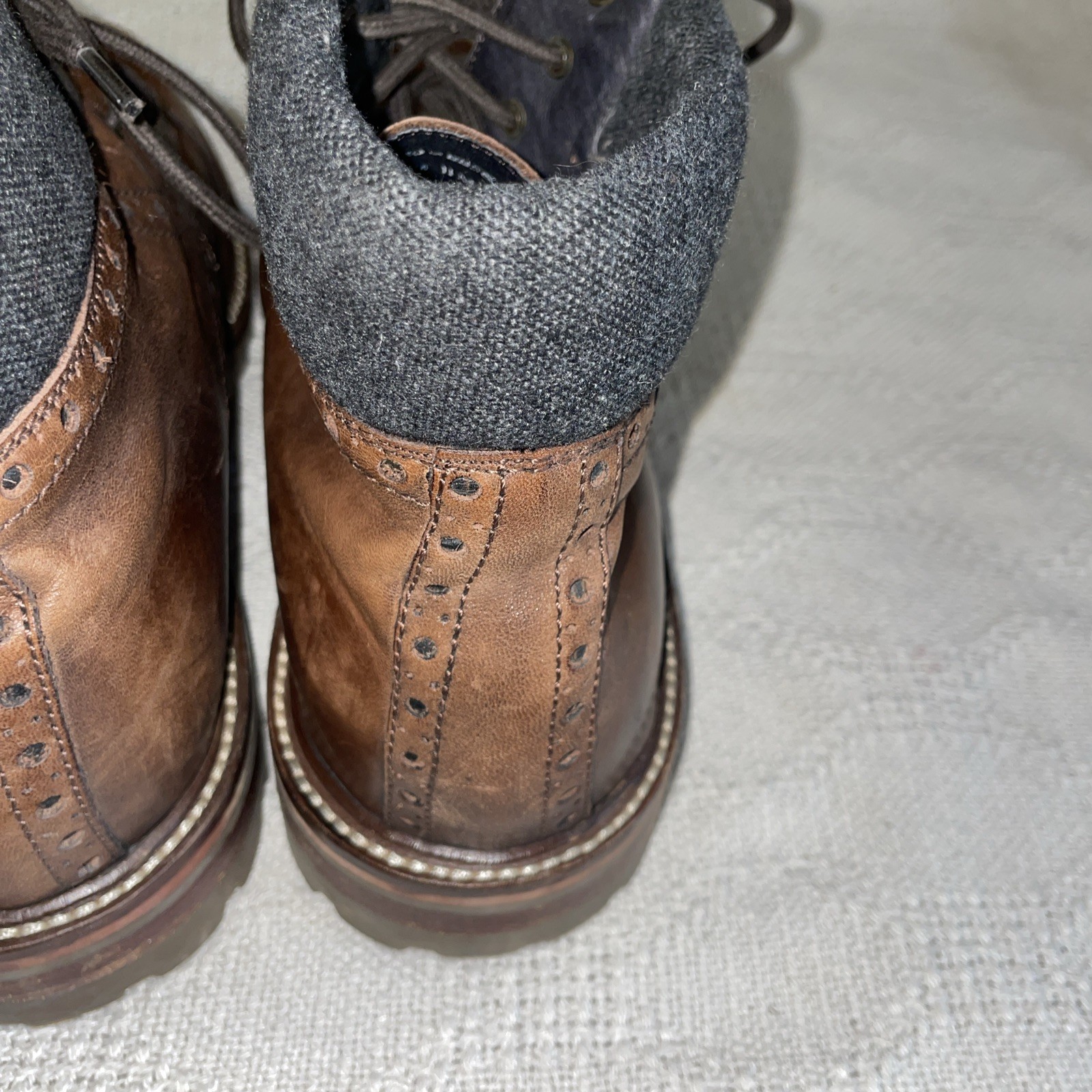 Johnston & Murphy 1850 Mens Ankle Boots Size 11 M Brown Leather Captoe Going Out