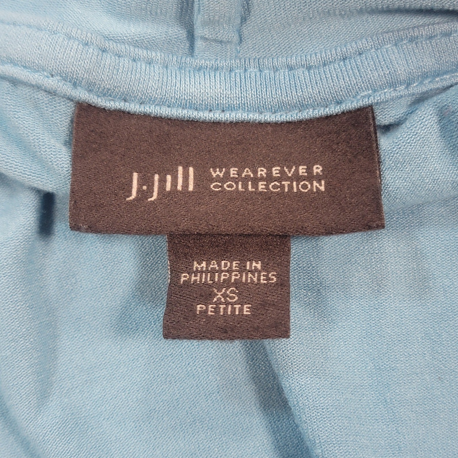 J. Jill Wearever Cardigan Open Front Drape Size Petite XS Blue Lightweight