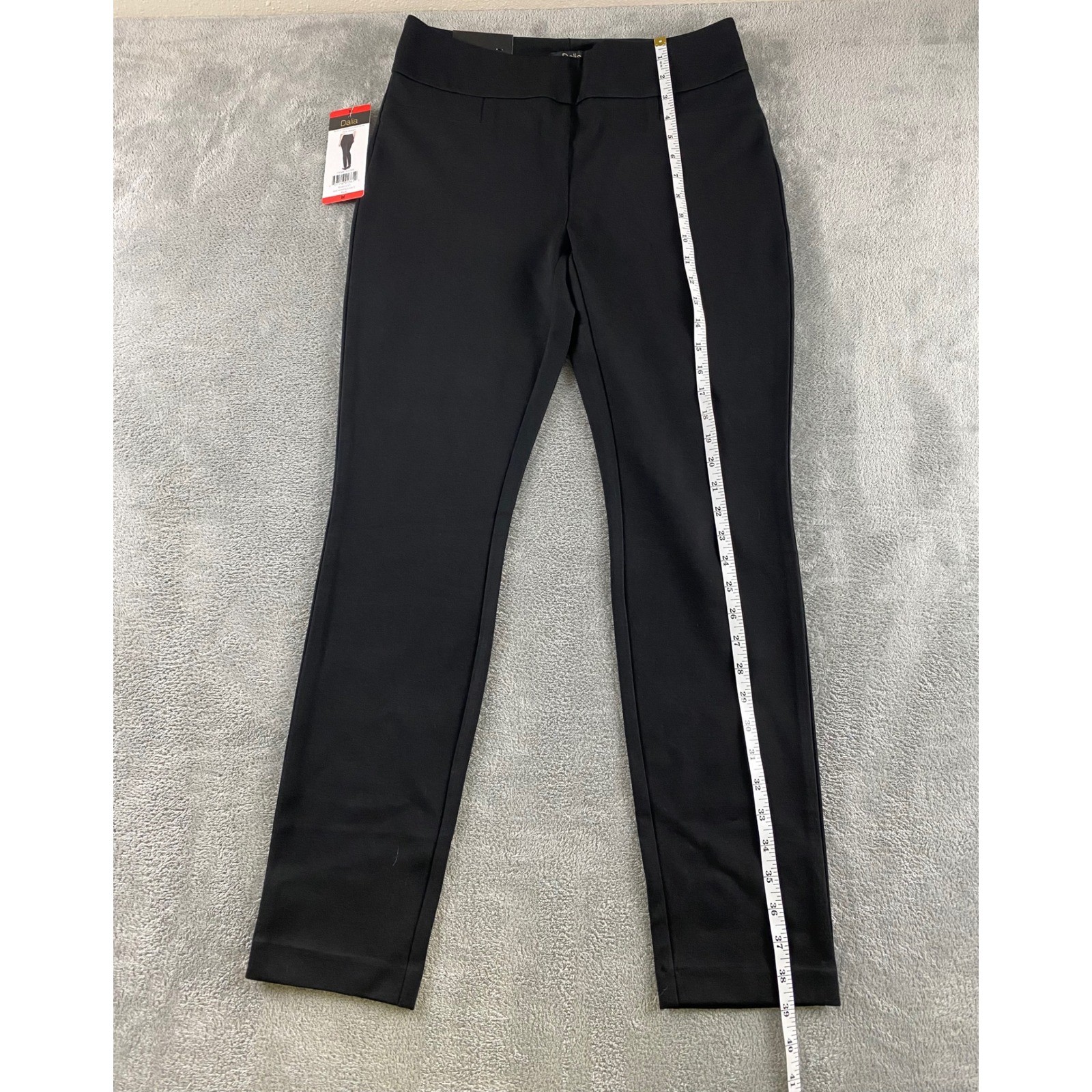 Dalia Womens Black Tummy Control Pull On Dress Pants Size M 1533395 Slim Leg