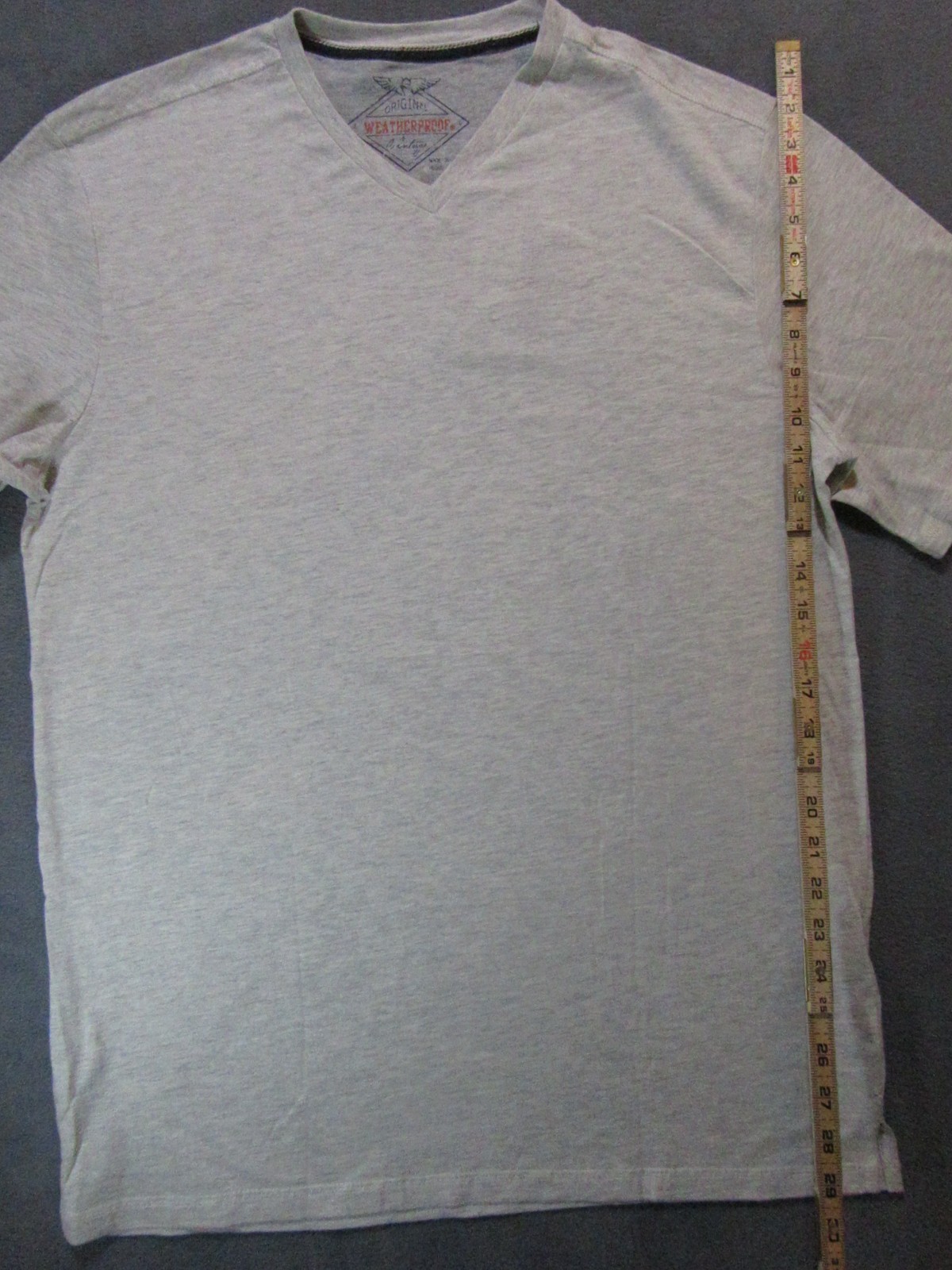 Weatherproof Grey T-Shirt; Size L; V neck; NWT (123)