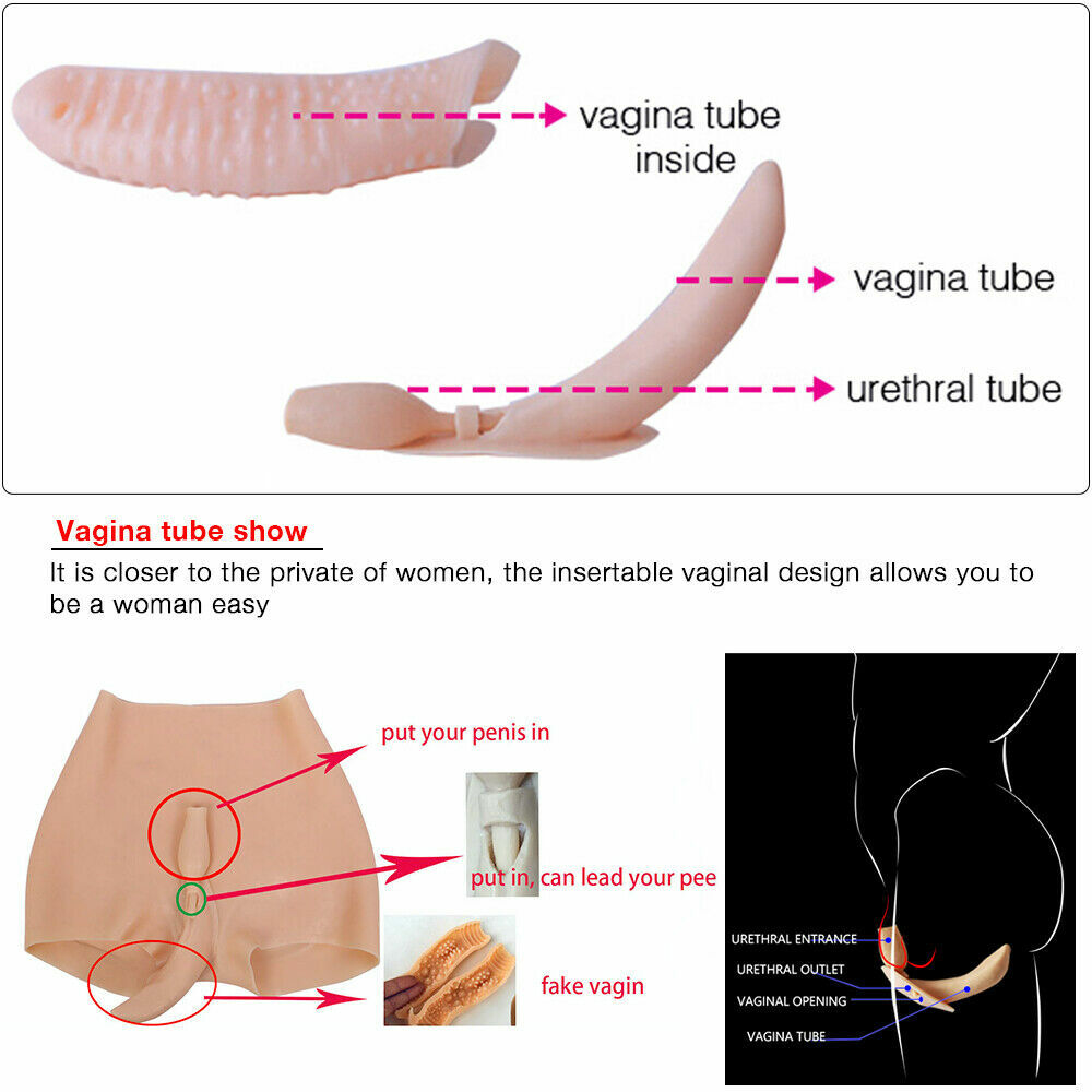 Realistic Silicone Vagina Pants Hip Buttock Thicken Panty For Crossdressers