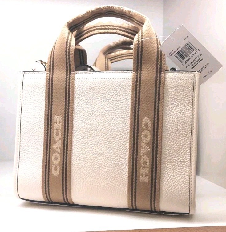 Original Coach Smith Tote Bag 24 Crossbody In Leather/Gold/Chalk CBH14 NWT