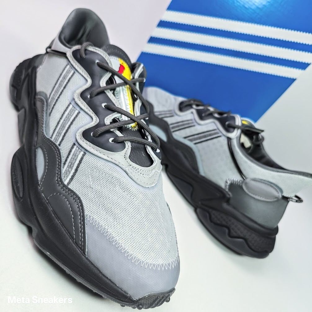 Adidas US 13 Men’s Grey Black Retro Streetwear Comfort Rare Ozweego GY1346 New