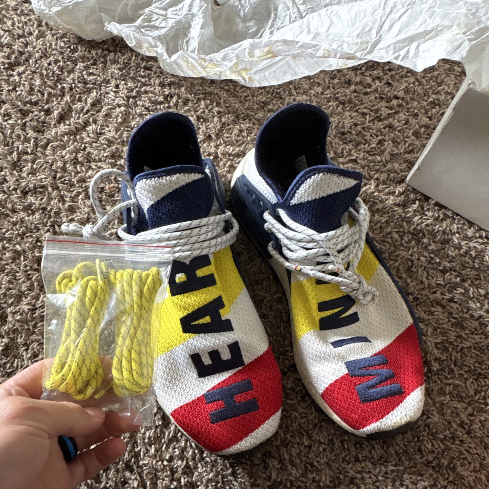 adidas Pharrell x BBC NMD Hu Human Race Trail Multicolor Knit Low Top BB9544