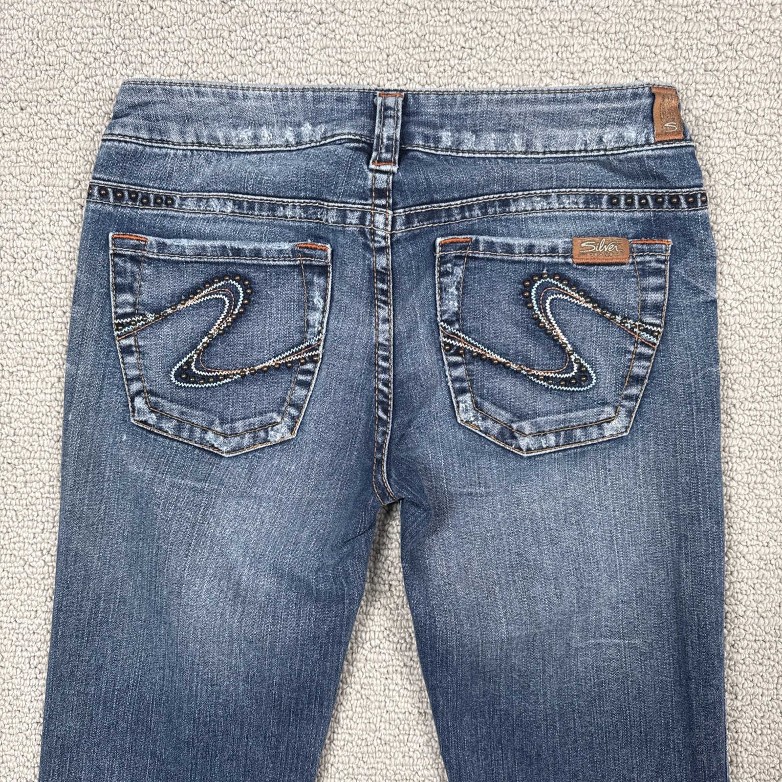 Silver Jeans Trina Bootcut Womens 27×33 Y2K Low Rise Medium Wash Blue Denim