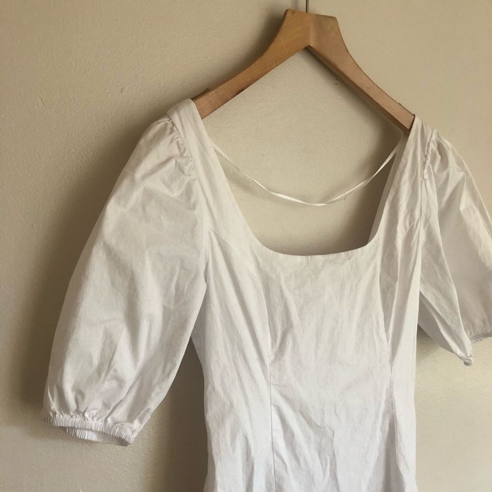 Staud Laelia Cotton Poplin Puff Sleeve Mini Dress size 4