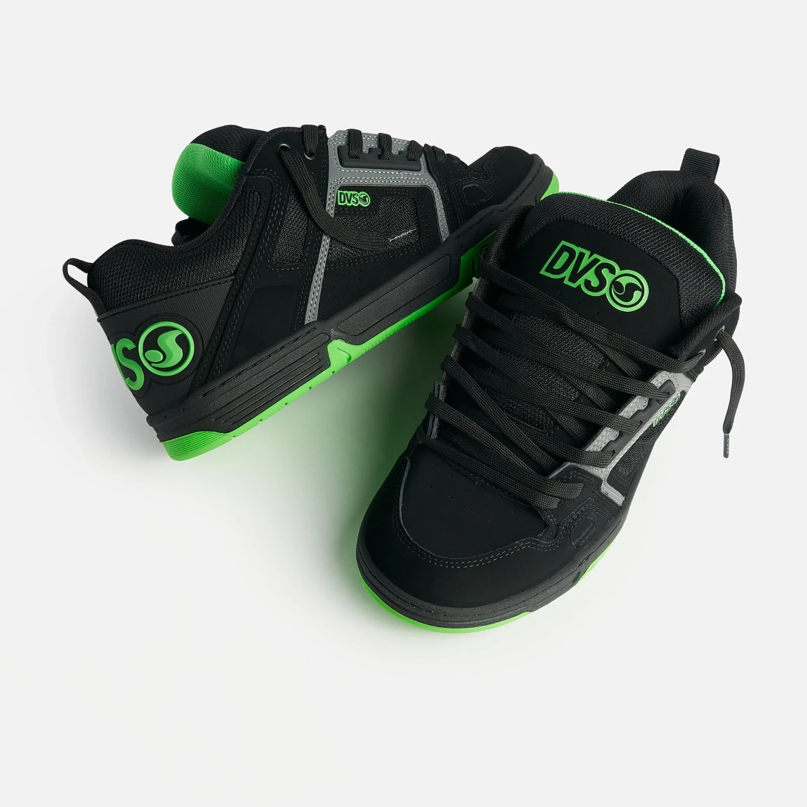 DVS Comanche – BLK/CHARCOAL/LIME – (NEW/ALL SIZES)🟢